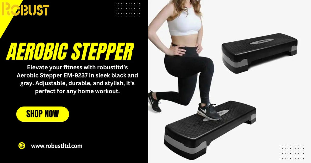 Maximize -Your- Home- Workout- Unisex- Adult- Aerobic -Stepper- EM-9237 -in- Black- and- Gray