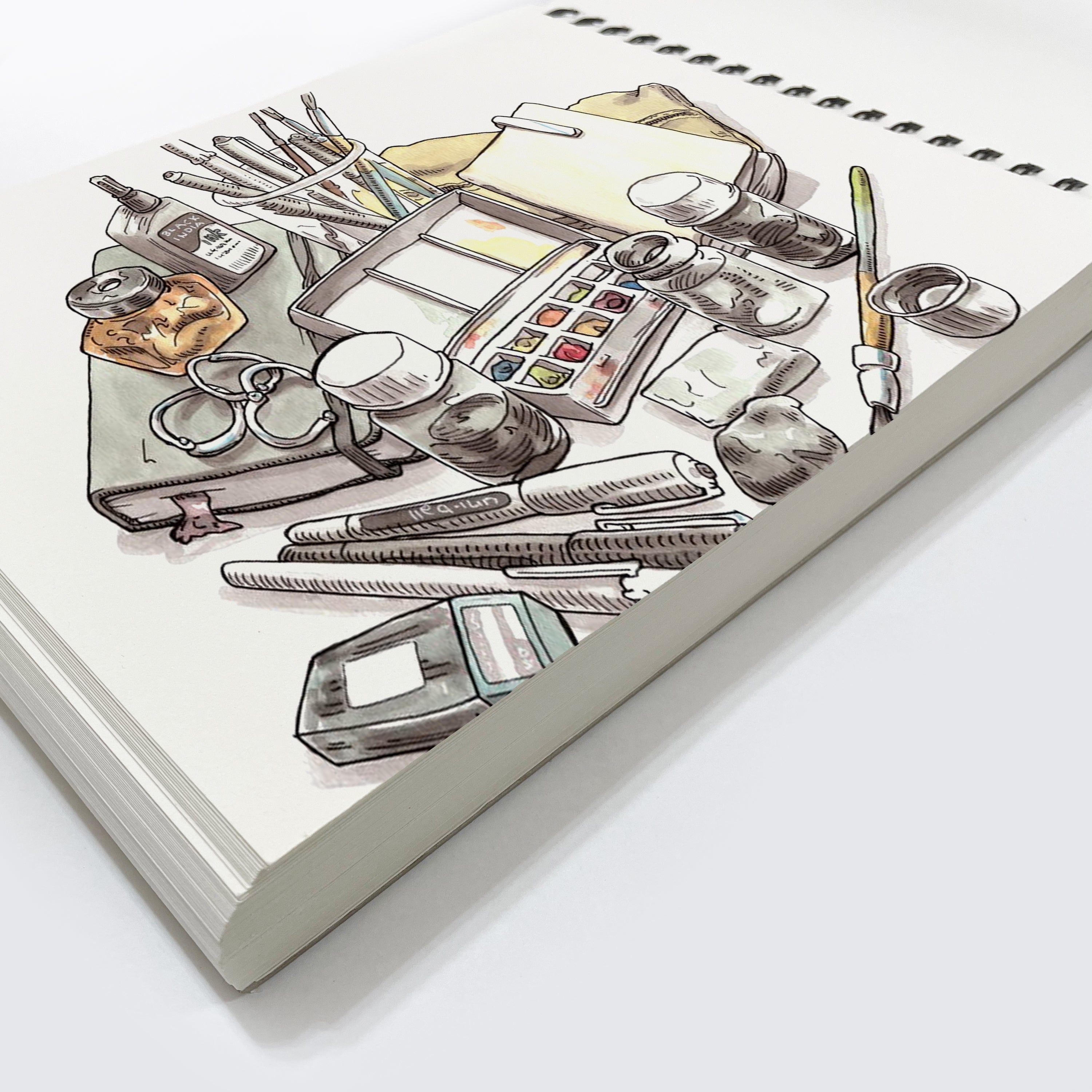 Spiral-bound Sketchbook For Beginners and Professionals